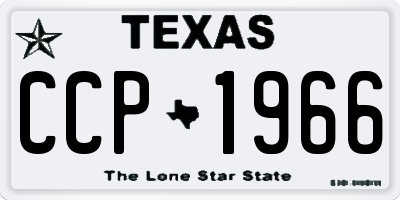 TX license plate CCP1966