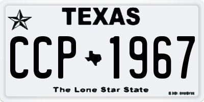 TX license plate CCP1967