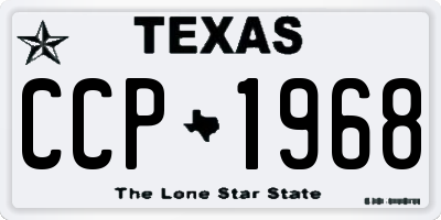 TX license plate CCP1968