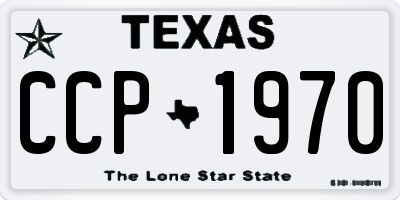 TX license plate CCP1970