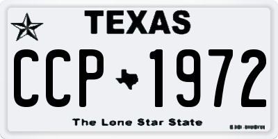 TX license plate CCP1972
