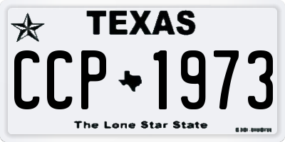 TX license plate CCP1973