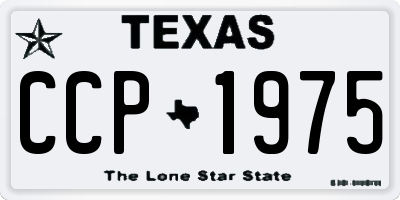 TX license plate CCP1975