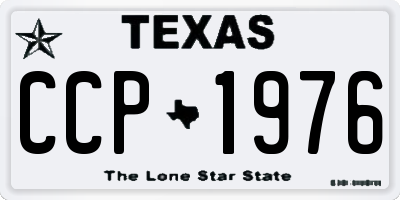TX license plate CCP1976