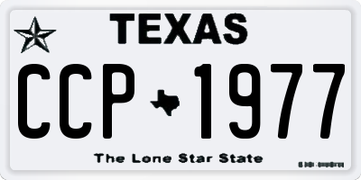 TX license plate CCP1977