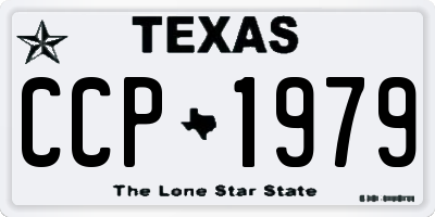 TX license plate CCP1979