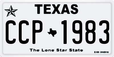 TX license plate CCP1983