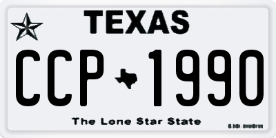 TX license plate CCP1990