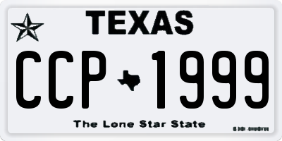 TX license plate CCP1999