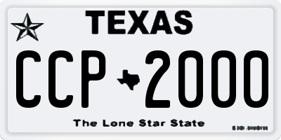 TX license plate CCP2000