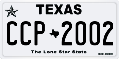 TX license plate CCP2002