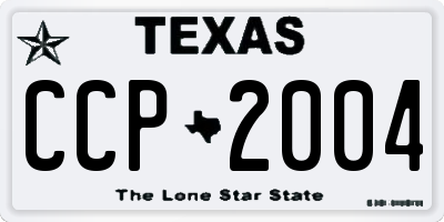 TX license plate CCP2004