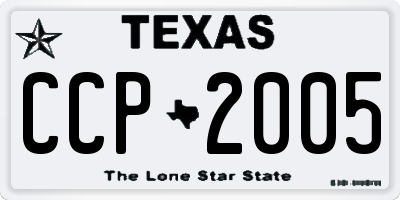 TX license plate CCP2005