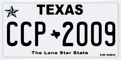 TX license plate CCP2009