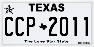 TX license plate CCP2011