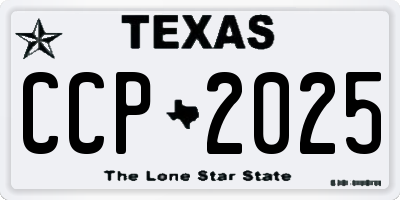 TX license plate CCP2025