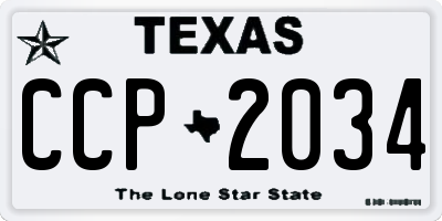 TX license plate CCP2034