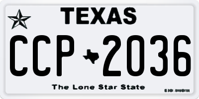 TX license plate CCP2036