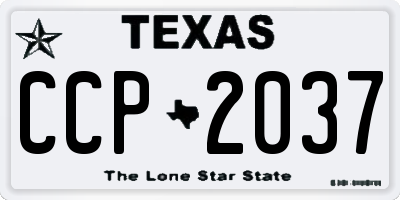 TX license plate CCP2037
