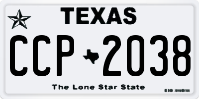 TX license plate CCP2038