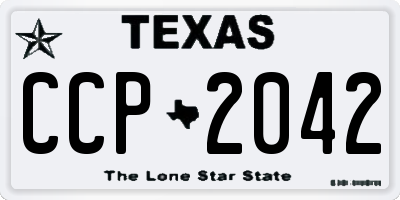 TX license plate CCP2042