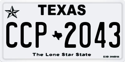 TX license plate CCP2043