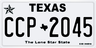 TX license plate CCP2045