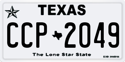 TX license plate CCP2049