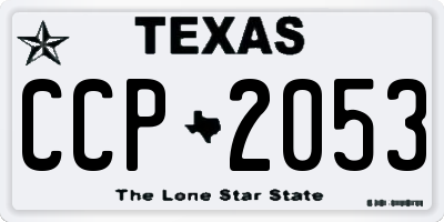 TX license plate CCP2053