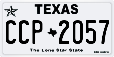 TX license plate CCP2057