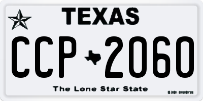 TX license plate CCP2060