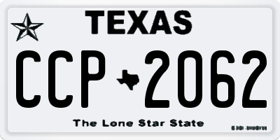 TX license plate CCP2062