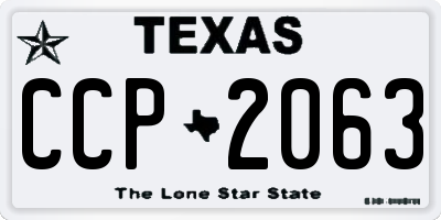 TX license plate CCP2063
