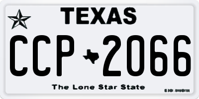 TX license plate CCP2066