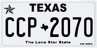 TX license plate CCP2070