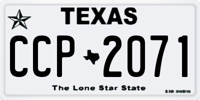 TX license plate CCP2071