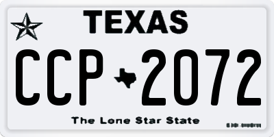 TX license plate CCP2072