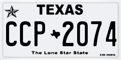 TX license plate CCP2074