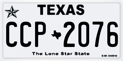 TX license plate CCP2076
