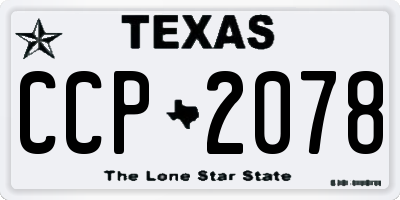 TX license plate CCP2078