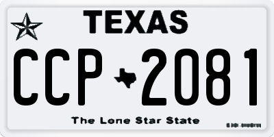 TX license plate CCP2081