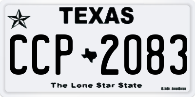 TX license plate CCP2083