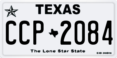 TX license plate CCP2084