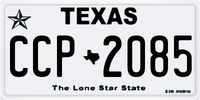 TX license plate CCP2085