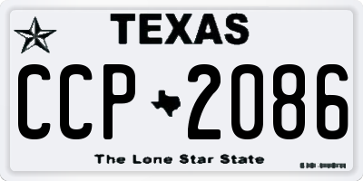 TX license plate CCP2086
