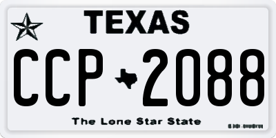 TX license plate CCP2088