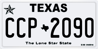 TX license plate CCP2090