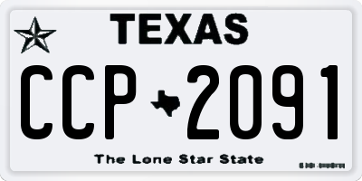 TX license plate CCP2091
