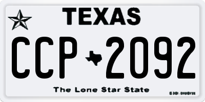 TX license plate CCP2092