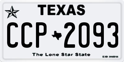 TX license plate CCP2093